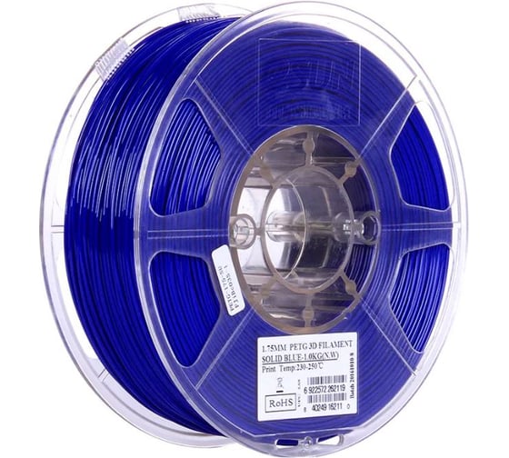 Катушка PETG-пластика 1.75 мм, 1 кг, сапфировый ESUN УТ000007278 1