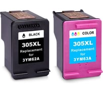 Набор картриджей Solution Print SP 305XL (3YM62AE/3YM63AE) для HP, цветной и черный 351119