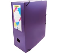 Архивная папка Silwerhof Perlen 311915-73 на резинке, полипропилен, 1 мм, корешок 100 мм, A4 сиреневый мет 1164522