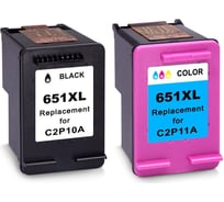 Набор картриджей Solution Print SP 651XL (C2P10AE/C2P11AE) для HP, цветной и черный 351120