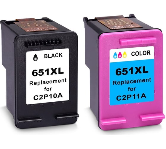 Набор картриджей Solution Print SP 651XL (C2P10AE/C2P11AE) для HP, цветной и черный 351120 1