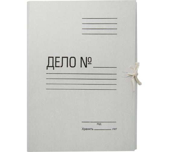 Папка на завязках Silwerhof ПЗ260 картон 0.4 мм, 260 г/м2, белый 1373811