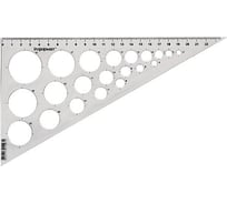 Треугольник INFORMAT 30 гр 25 см прозрачный пластик с окружностью ТНТ30-25