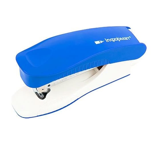 Степлер INFORMAT ERGONOMICS до 30 листов № 24/6 пластик синий SEG-30Bl
