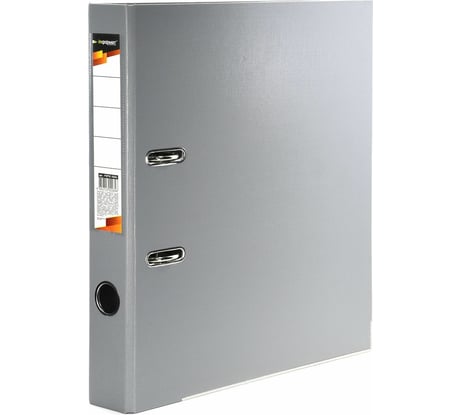 Папка-регистратор INFORMAT 55 мм двустороннее покрытие PVC, серая P2PVC-55/Gr