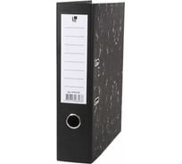 Папка-регистратор LITE 75 мм мрамор черный металлическая окантовка съемный механизм разобранная KP9575E