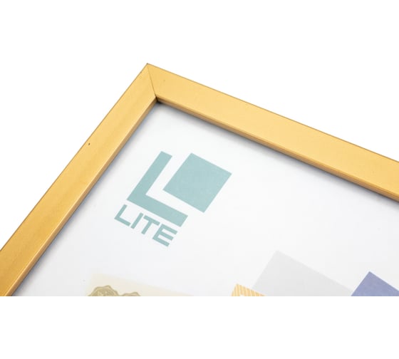 Фоторамка LITE 21х30 А4 пластик золотая RAMPL/Gl