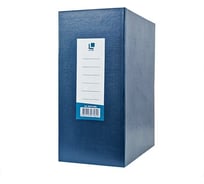 Архивный короб LITE 240х310х140 мм А4 синий бумвинил разобранный BA91140BL