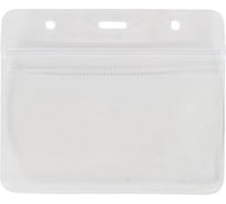 Горизонтальный бейдж LITE 95х80 мм прозрачный PVC 250 мкм BGL9560V/250