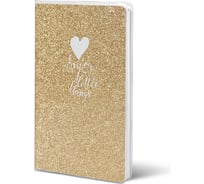 Записная книжка LOREX SPARKLE B6 80 листов, клетка, обложка ПВХ глиттер золотой LXNB6-SP2