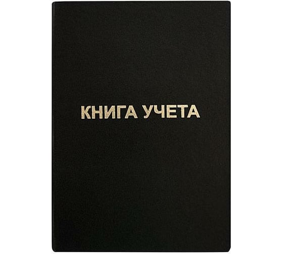 Книга учета INFORMAT 96 листов, клетка, офсет, А4, бумвинил, вертикальная, черная KYA4-BV96B 1