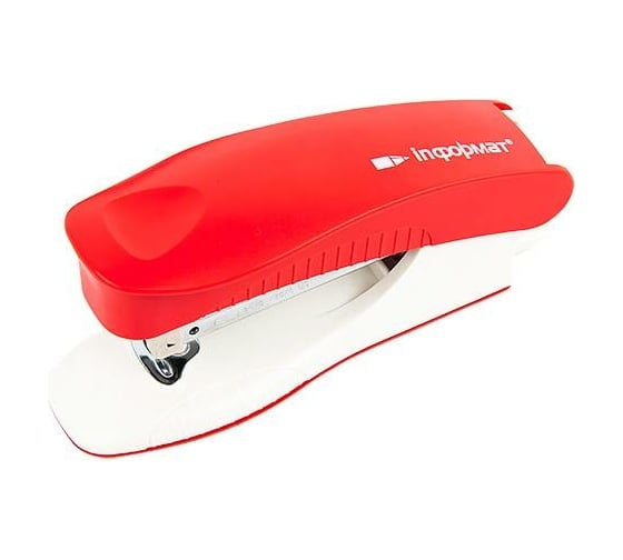 Степлер INFORMAT ERGONOMICS до 30 листов № 24/6 пластик красный SEG-30Rd