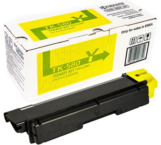 Тонер-картридж KYOCERA TK-580Y 2800 страниц yellow для FS-C5150DN 1T02KTANL0