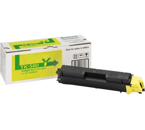 Тонер-картридж KYOCERA TK-580Y 2800 страниц yellow для FS-C5150DN 1T02KTANL0