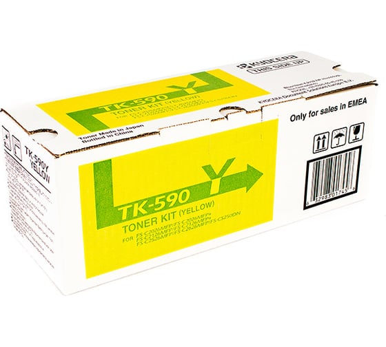 Тонер-картридж KYOCERA TK-590Y 5000 страниц yellow 1T02KVANL0