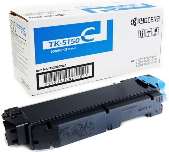 Тонер-картридж KYOCERA TK-5150C 10000 страниц cyan для P6035cdn/M6x35cidn 1T02NSCNL0