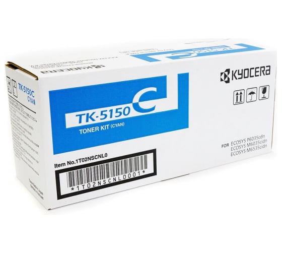 Тонер-картридж KYOCERA TK-5150C 10000 страниц cyan для P6035cdn/M6x35cidn 1T02NSCNL0