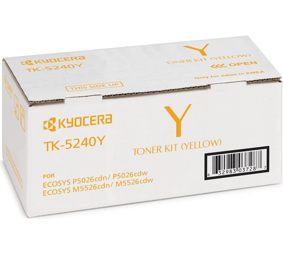 Тонер-картридж KYOCERA TK-5240Y 3000 страниц yellow для P5026cdn/cdw, M5526cdn/cdw 1T02R7ANL0