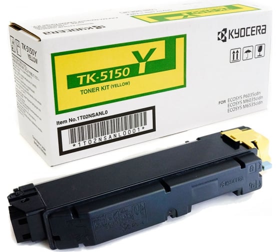 Тонер-картридж KYOCERA TK-5150Y 10000 страниц yellow для P6035cdn/M6x35cidn 1T02NSANL0