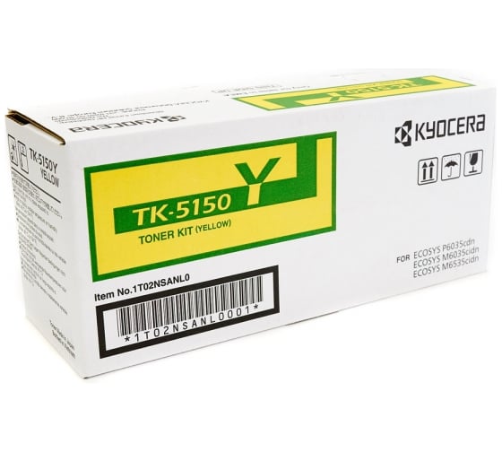 Тонер-картридж KYOCERA TK-5150Y 10000 страниц yellow для P6035cdn/M6x35cidn 1T02NSANL0
