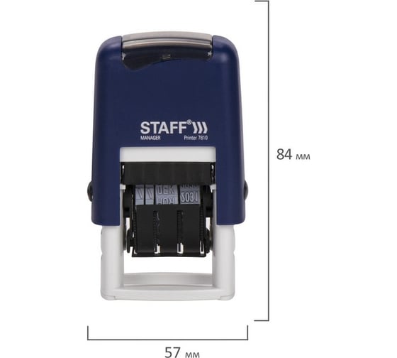 Датер-мини STAFF Printer 7810 месяц буквами, оттиск 22x4 мм 237432