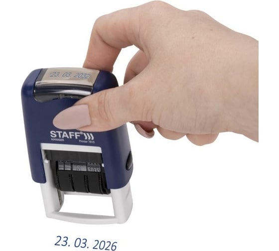 Датер-мини STAFF Printer 7810 BANK месяц цифрами, оттиск 22x4 мм 237433