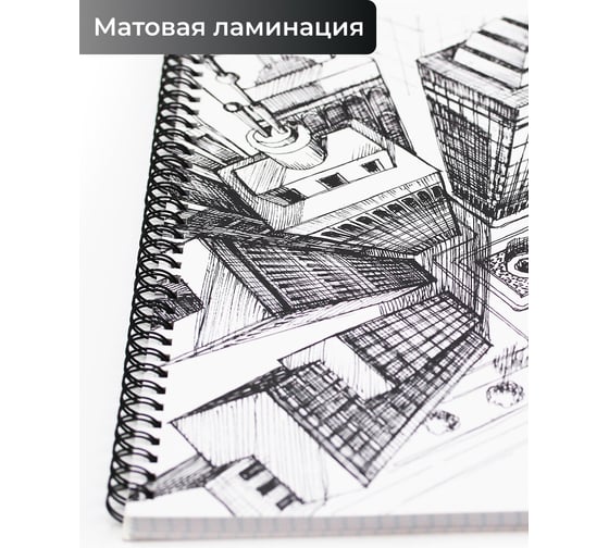 Бизнес-тетрадь listoff А4, 96 листов, в клетку, на евроспирали ТС4964903