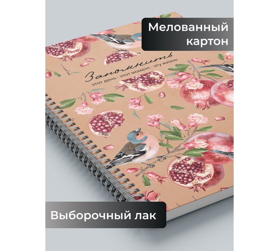Бизнес-тетрадь listoff А4, 96 листов, в клетку, на евроспирали ТСЛ4965197