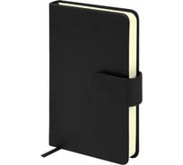 Скетчбук BRAUBERG слоновая кость, 140 г/м, 90х140 мм, 80 л, кожзам, застежка, ART_CLASSIC, черный, 116458