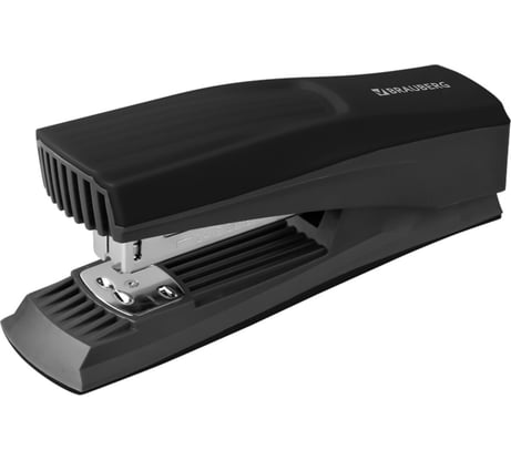 Степлер BRAUBERG №24/6, 26/6 SUPER, до 30 листов, черный, 272739
