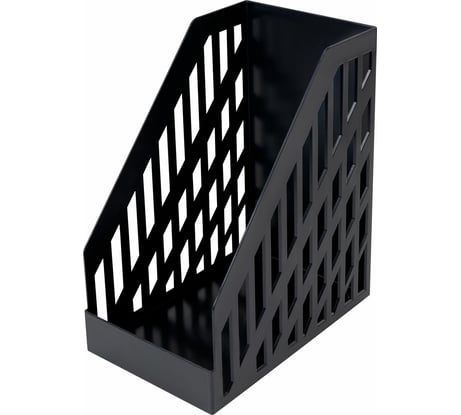 Лоток вертикальный для бумаг BRAUBERG ULTRA увеличенная ширина, 250х160х290 мм, черный, 238253