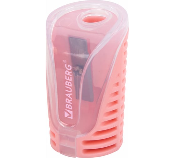 Точилка с контейнером BRAUBERG CELL PASTEL, пастельные цвета ассорти, 272503