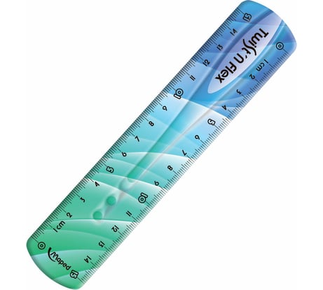 Линейка ОФИСМАГ пластик, 15 см, гибкая, MAPED (Франция) Twist'n Flex Patterns, ассорти, 279115 273977