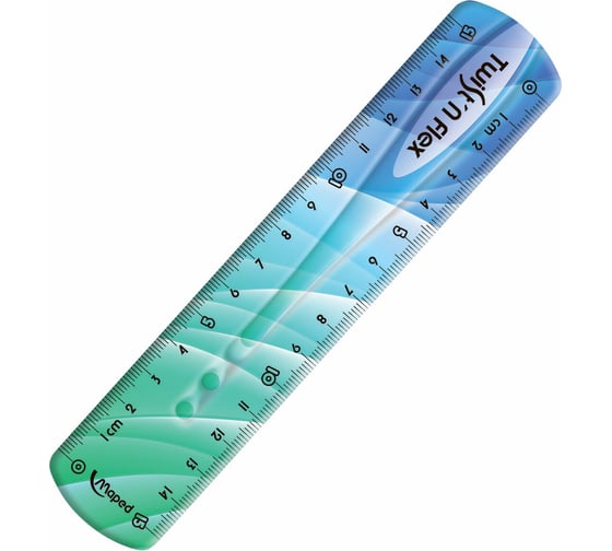 Линейка ОФИСМАГ пластик, 15 см, гибкая, MAPED (Франция) Twist'n Flex Patterns, ассорти, 279115 273977