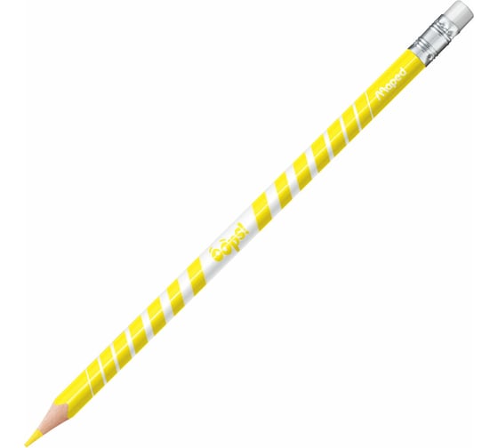 Карандаши цветные стираемые с ластиком ОФИСМАГ MAPED (Франция) Color'Peps Oops, 12 цветов, трехгранные, 832812 182116