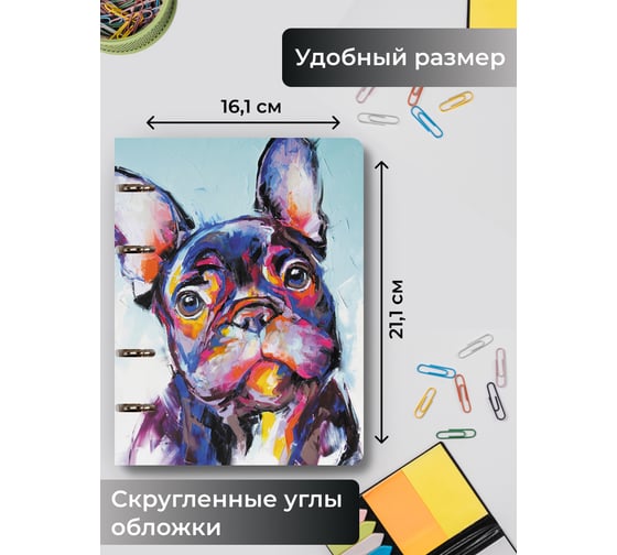Бизнес-тетрадь listoff А5, 100 листов, в клетку, на кольцах ТК2Л1005183