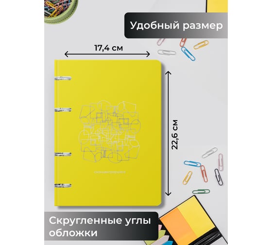 Бизнес-тетрадь listoff А5, 120 листов, в клетку, на кольцах ТКИФ1205429