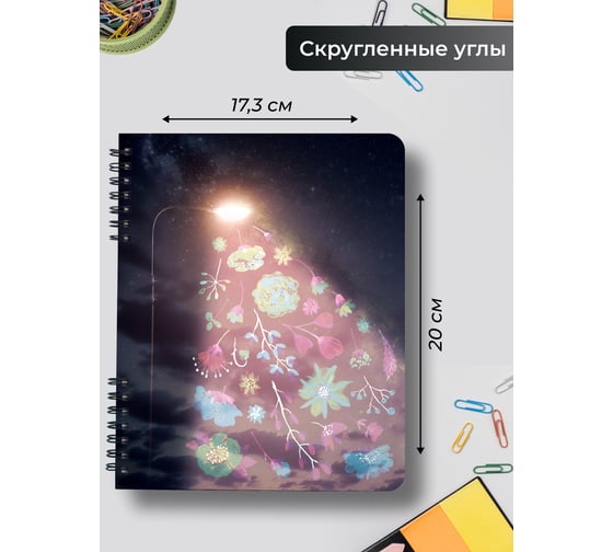 Бизнес-тетрадь listoff А5, 96 листов, в клетку, на гребне ТПМН596143