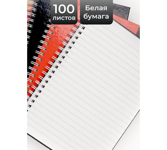 Бизнес-тетрадь listoff А5, 100 листов, в линию, на евроспирали ТС51005232