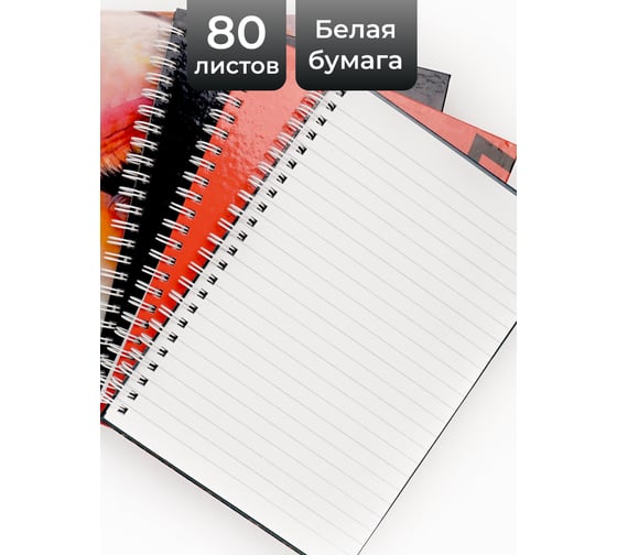 Бизнес-тетрадь listoff А5, 80 листов, в линию, на евроспирали ТС5805227