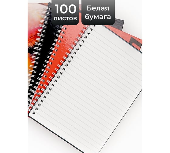 Бизнес-тетрадь listoff А5, 100 листов, в линию, на евроспирали ТС51005233