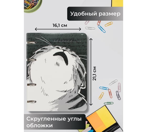 Бизнес-тетрадь listoff А5, 100 листов, в клетку, на кольцах ТКФ1005408
