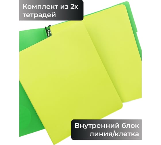 Бизнес-тетрадь listoff А5, 96 листов, в клетку, и линию ТПДБ596129