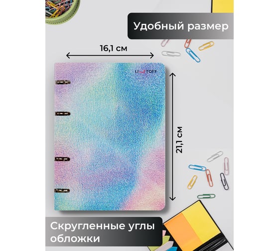 Бизнес-тетрадь listoff А5, 100 листов, в клетку, на кольцах ТК2Л1005184