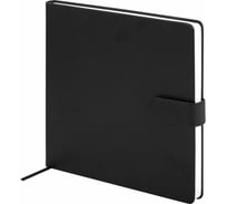 Скетчбук BRAUBERG белая бумага 140 г/м, 200х200 мм, 80 л, кожзам, застежка, ART_CLASSIC, черный, 116463