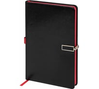 Скетчбук BRAUBERG слоновая кость 140 г/м, 130х210 мм, 80 л, кожзам, застежка, Inspiration, черный, 116464