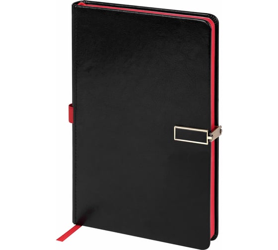 Скетчбук BRAUBERG слоновая кость 140 г/м, 130х210 мм, 80 л, кожзам, застежка, Inspiration, черный, 116464 1