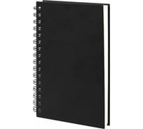 Скетчбук BRAUBERG слоновая кость 140 г/м, 130х210 мм, 80 л, кожзам, гребень, ART CLASSIC, черный, 116475