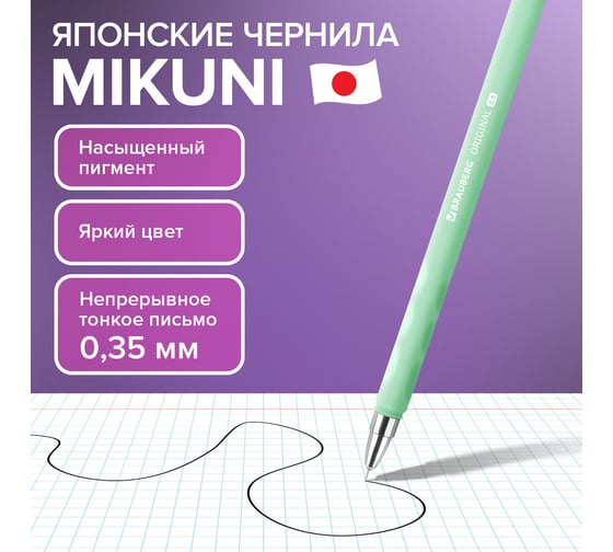 Ручки гелевые BRAUBERG ORIGINAL, ЧЕРНЫЕ, набор 8 шт, пишущий узел 0,5 мм, 144248