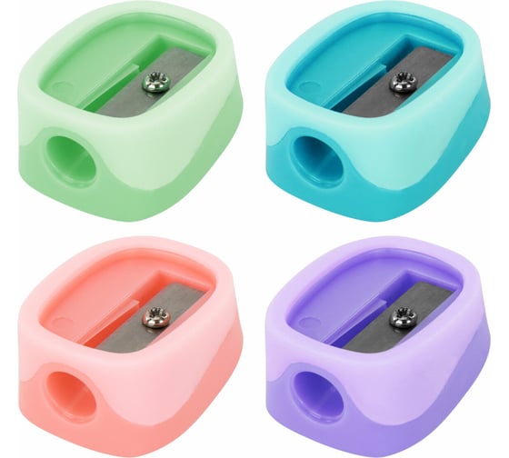 Точилка ЮНЛАНДИЯ COLOR PASTEL, двуцветная, пастельные цвета ассорти, 272505